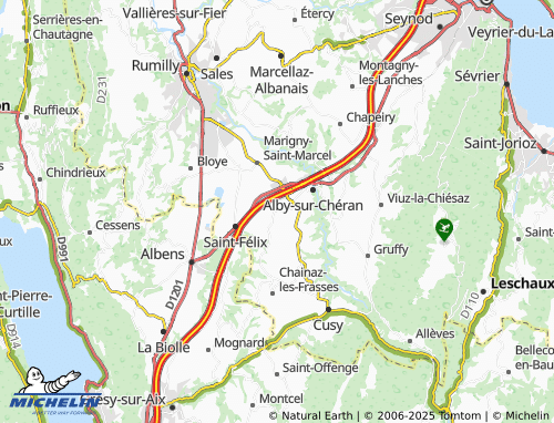 MICHELIN La Gagère map - ViaMichelin