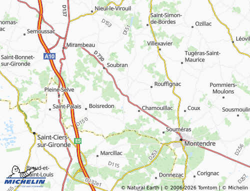Mapa MICHELIN Courpignac - ViaMichelin