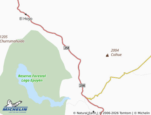 Mappa MICHELIN Pinar de Epuyén - ViaMichelin