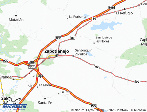 Mapa MICHELIN San Joaquín Zorrillos - ViaMichelin