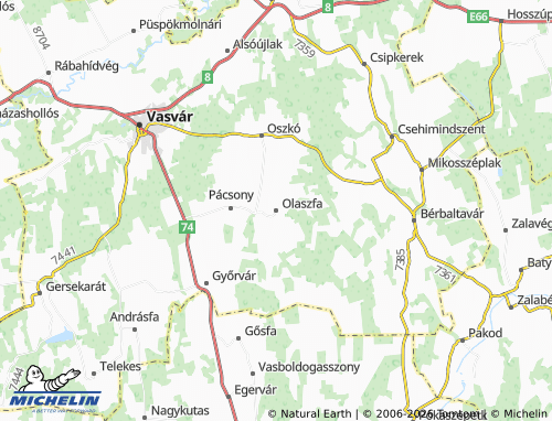 Mapa MICHELIN Olaszfa - ViaMichelin