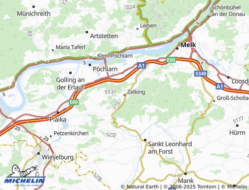 Carte MICHELIN Zelking-Matzleinsdorf - ViaMichelin
