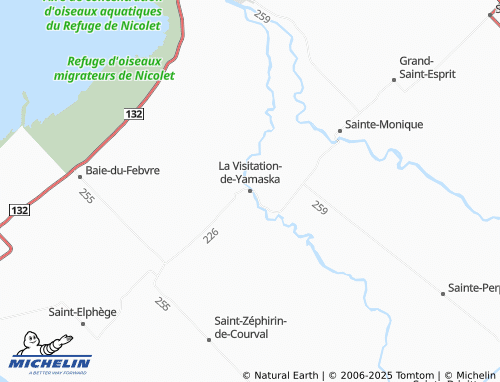 MICHELIN La Visitation-de-Yamaska map - ViaMichelin