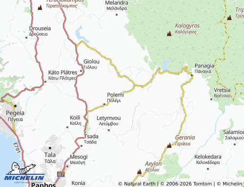 MICHELIN Psathi map - ViaMichelin