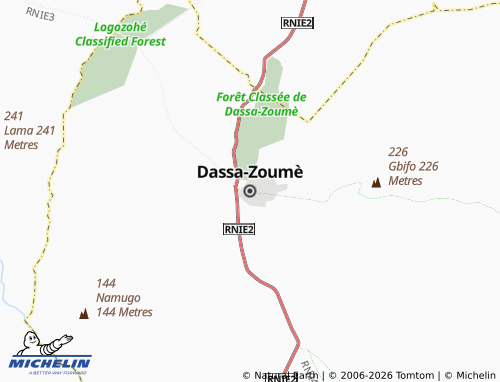 Mapa MICHELIN Dassa-Zoumè - ViaMichelin