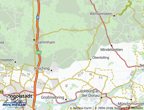 MICHELIN-Landkarte Kasing - ViaMichelin