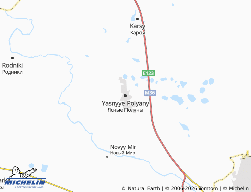 MICHELIN-Landkarte Yasnyye Polyany - ViaMichelin
