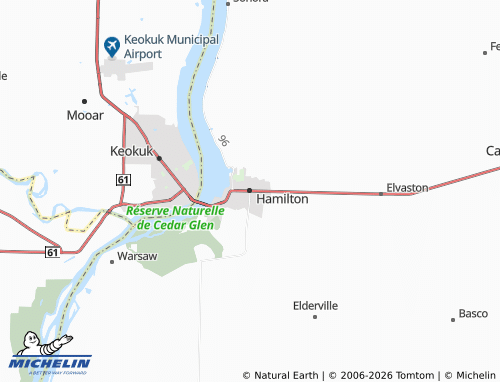 Kaart MICHELIN Hamilton - ViaMichelin
