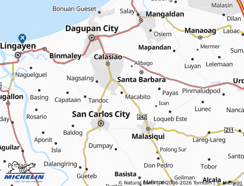 MICHELIN Macabito map - ViaMichelin