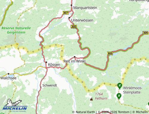 MICHELIN Reit im Winkl map - ViaMichelin