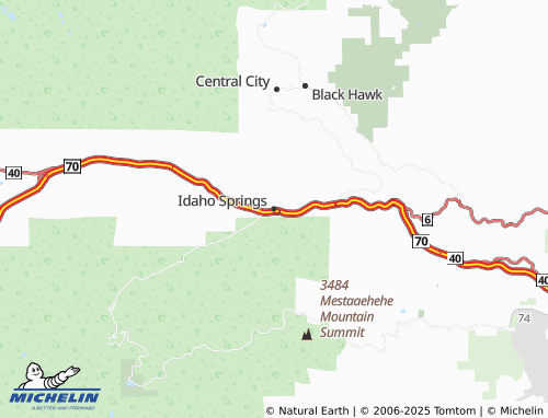 MICHELIN Idaho Springs map - ViaMichelin