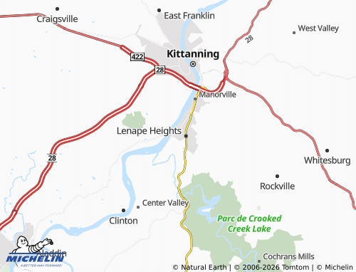 Carte MICHELIN Ford Cliff - ViaMichelin