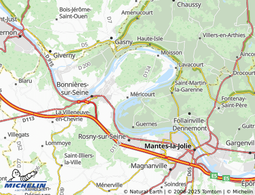 MICHELIN Méricourt map - ViaMichelin