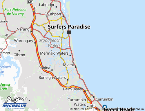 MICHELIN Mermaid Beach map - ViaMichelin