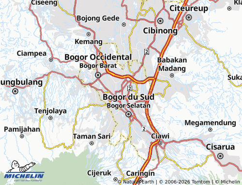 Mapa MICHELIN Bogor Tengah - ViaMichelin