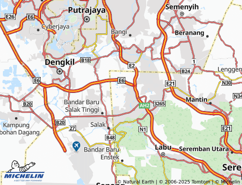 MICHELIN Nilai Springs Golf Club Centre map - ViaMichelin