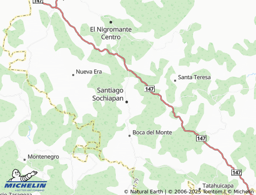 MICHELIN Santa Cruz map - ViaMichelin