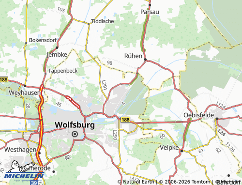 MICHELIN Wendschott map - ViaMichelin