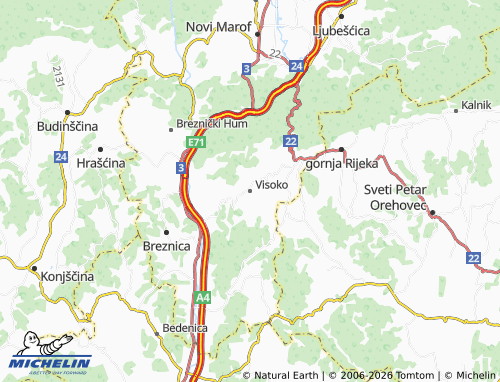 Mapa MICHELIN Visoko - ViaMichelin