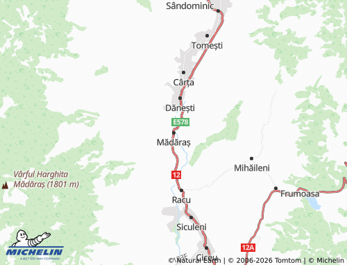 Mappa MICHELIN Mădăraș - ViaMichelin
