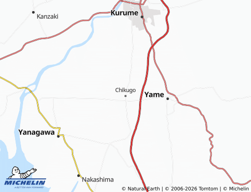 MICHELIN-Landkarte Chikugo - ViaMichelin