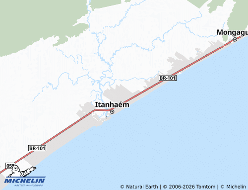 Mapa MICHELIN Nova Itanhaém Interior - ViaMichelin