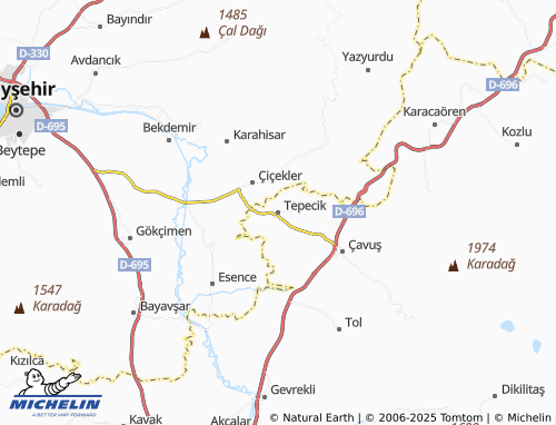 MICHELIN Tepecik map - ViaMichelin