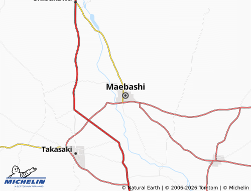 Kaart MICHELIN Maebashi - ViaMichelin