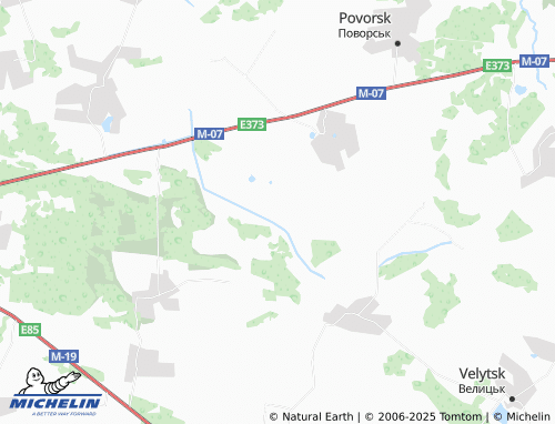 MICHELIN Shkurat map - ViaMichelin