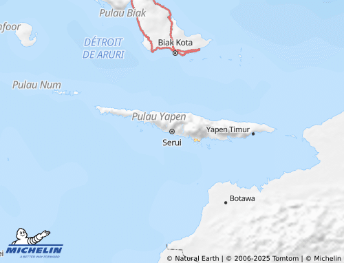 MICHELIN Kepulauan Yapen map - ViaMichelin