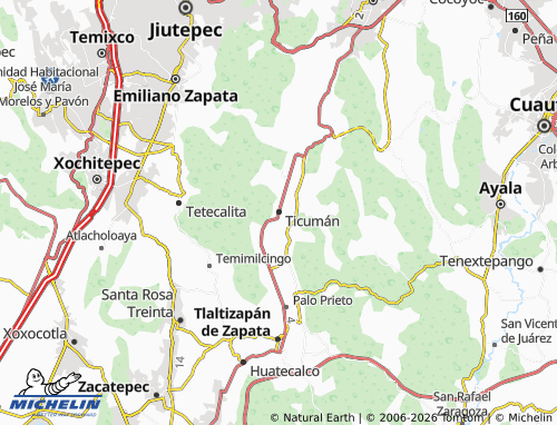 Mappa MICHELIN Ticumán - ViaMichelin