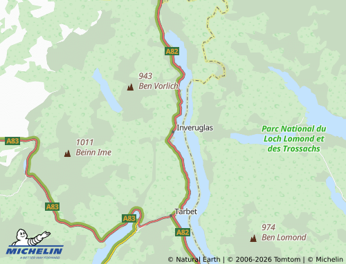 Mappa MICHELIN Inveruglas - ViaMichelin