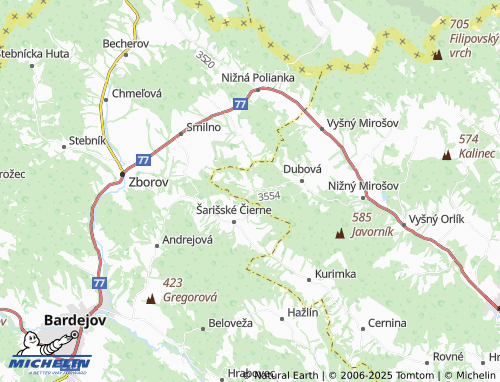 MICHELIN Cigla map - ViaMichelin