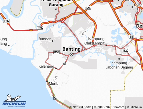 MICHELIN-Landkarte Banting - ViaMichelin