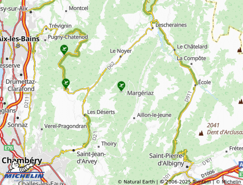 Carte MICHELIN Margériaz - ViaMichelin