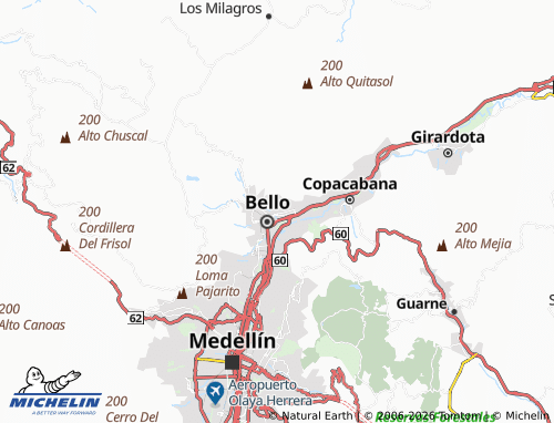 Carte MICHELIN Ciudad Niquía - ViaMichelin