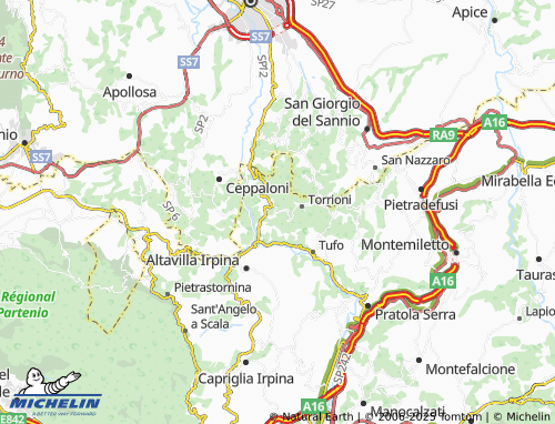 MICHELIN Petruro Irpino map - ViaMichelin