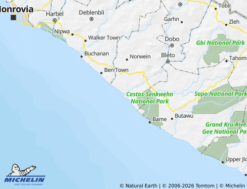 Mappa MICHELIN Rivercess - ViaMichelin