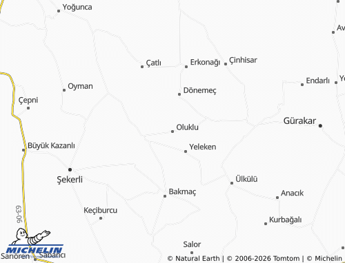 Mapa MICHELIN Oluklu - ViaMichelin