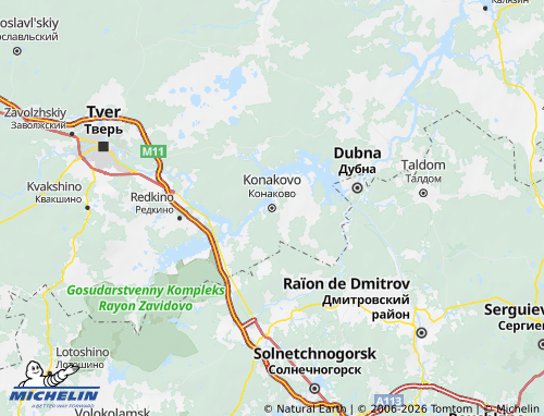 Carte MICHELIN Konakovskiy rayon - ViaMichelin