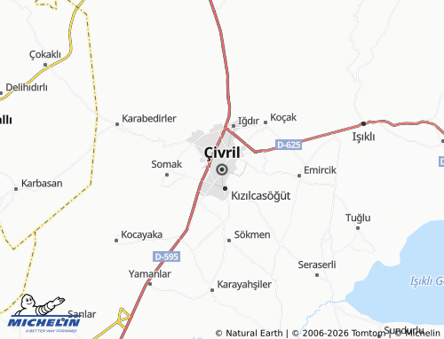 MICHELIN Çivril map - ViaMichelin