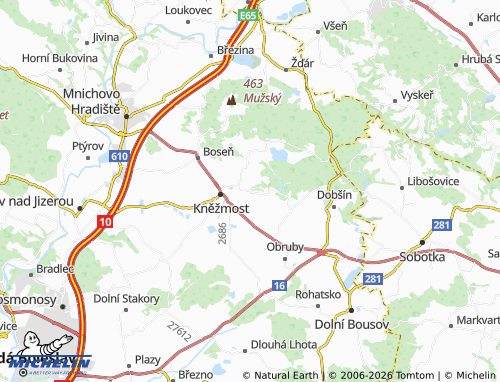 Kaart MICHELIN Suhrovice - ViaMichelin