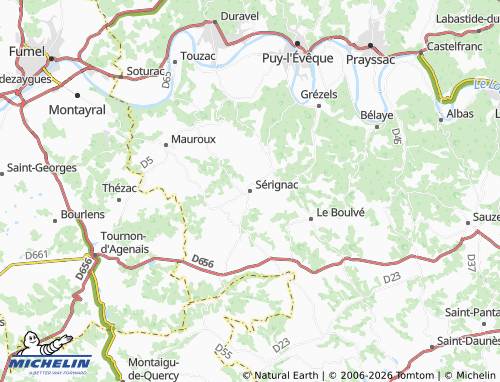 MICHELIN Sérignac map - ViaMichelin