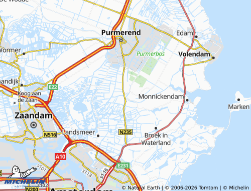 MICHELIN Ilpendam map - ViaMichelin