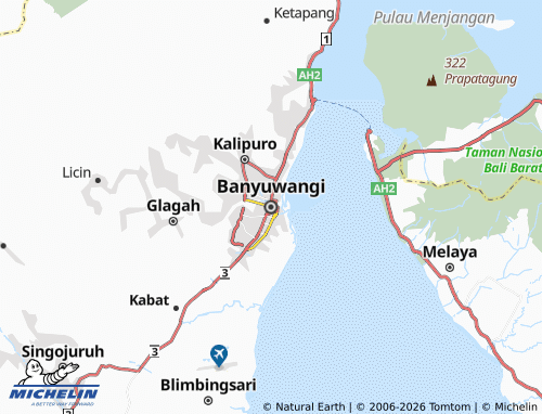 MICHELIN-Landkarte Banyuwangi - ViaMichelin