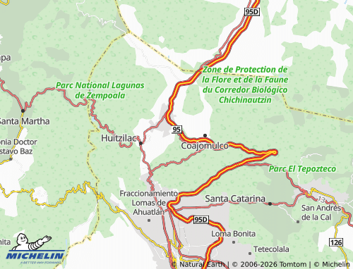 Mapa MICHELIN Monte Morelos - ViaMichelin