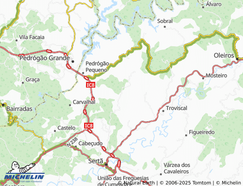 Mapa MICHELIN Marinha do Vale de Carvalho - ViaMichelin