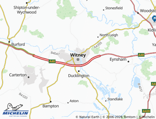 Carte MICHELIN Witney - ViaMichelin