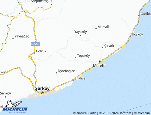 MICHELIN Tepeköy map - ViaMichelin
