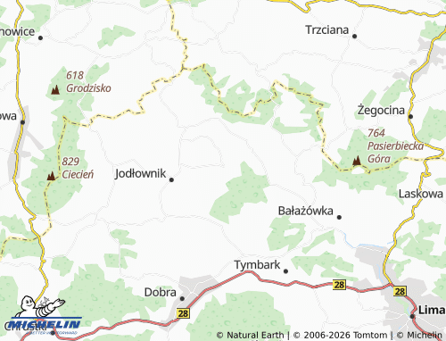 MICHELIN Kostrza map - ViaMichelin